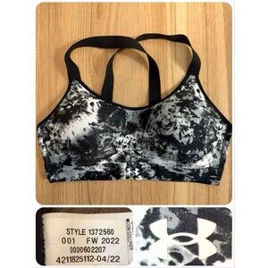 Under Armour Women's UA Continuum Sports Bra Large Marble Active Style 1372560